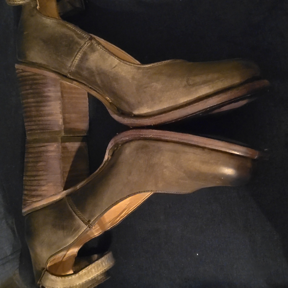 FREEBIRD Randi Weathered Dark Gray Black Heeled Leather Shoes - Size 10 New FIRM - Picture 13 of 16